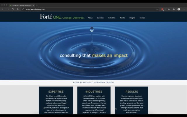 FortéOne Website Before